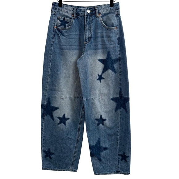Song Denim - Song Denim Wide Leg Starry Boyfriend Jeans